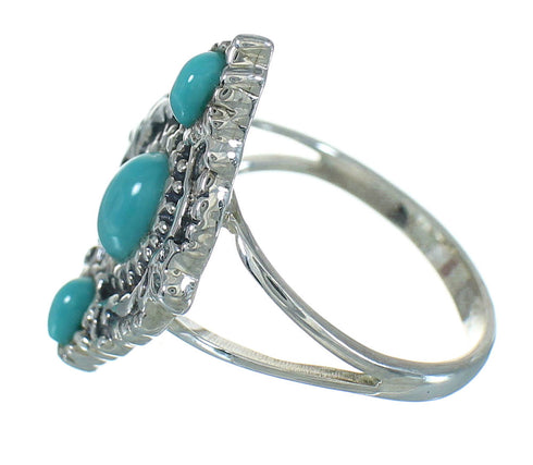 Turquoise Silver Southwestern Ring Size 4-3/4 YX71439