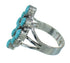 Southwestern Turquoise And Genuine Sterling Silver Ring Size 8-1/2 YX71483