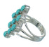 Southwestern Turquoise And Authentic Sterling Silver Ring Size 4-1/2 YX71486