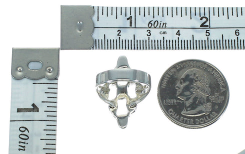 Southwestern Sterling Silver And Turquoise Ring Size 8-1/4 YX71540