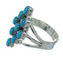 Southwestern Turquoise Silver Jewelry Ring Size 8-3/4 YX71567