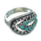 Turquoise Southwest Silver Jewelry Ring Size 7-3/4 YX71630