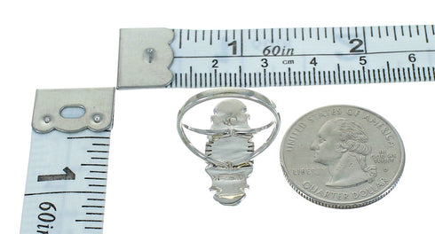 Authentic Sterling Silver Southwestern Lapis Inlay Ring Size 5-3/4 YX66939