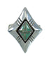 Turquoise Inlay And Silver Southwestern Ring Size 7-1/2 WX80043