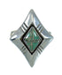 Southwest Turquoise Inlay And Silver Ring Size 4-1/2 WX80038