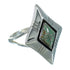 Turquoise Inlay Southwest Silver Ring Size 8-1/2 WX80063