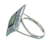 Silver And Turquoise Inlay Southwestern Ring Size 6 WX80055