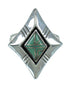 Turquoise Inlay Southwestern Sterling Silver Ring Size 4-1/2 WX80070