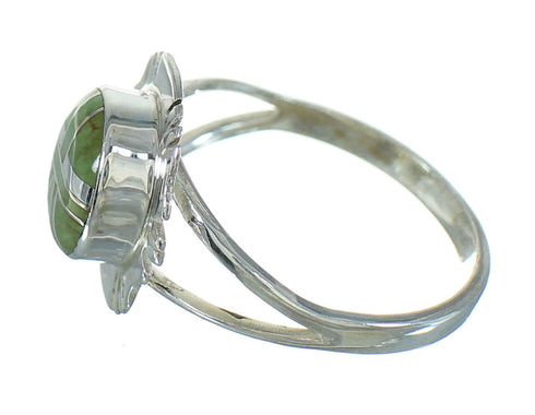 Southwest Turquoise And Silver Ring Size 6 WX80250