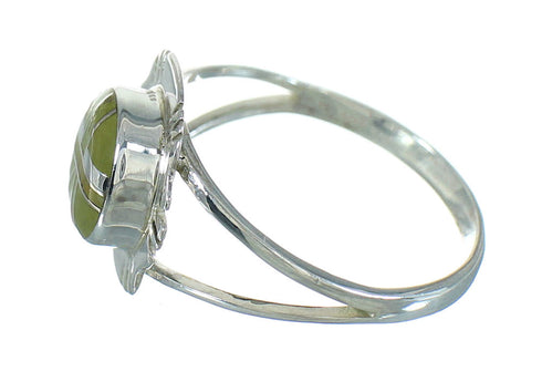 Southwest Turquoise And Genuine Sterling Silver Ring Size 7-3/4 WX80258