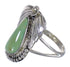 Silver Southwest Turquoise Flower Ring Size 4-1/2 QX80686