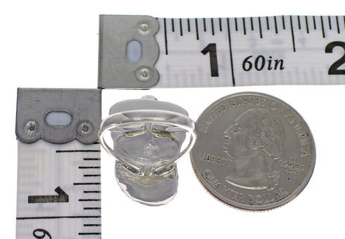 Authentic Sterling Silver Southwestern Turquoise Flower Ring Size 6-1/2 QX80728