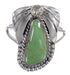 Turquoise Sterling Silver Southwestern Flower Ring Size 7-1/2 QX80751