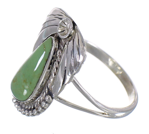 Turquoise Authentic Sterling Silver Southwest Flower Ring Size 7-1/2 QX80753