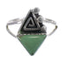 Turquoise Water Wave Sterling Silver Southwest Ring Size 8-1/2 QX80771