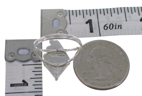 Turquoise Water Wave Sterling Silver Southwest Ring Size 8-1/2 QX80771