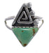 Turquoise Water Wave Authentic Sterling Silver Southwest Ring Size 5 QX80775