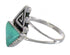 Sterling Silver Southwest Turquoise Water Wave Ring Size 5 QX80789