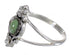 Turquoise Silver Southwest Flower Jewelry Ring Size 4-1/2 QX80869