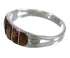 Multicolor Southwest Genuine Sterling Silver Ring Size 4-3/4 AX80456
