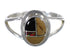 Sterling Silver Southwestern Multicolor Inlay Ring Size 5-1/2 AX80540