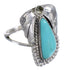 Turquoise Silver Southwestern Ring Size 5 QX71817