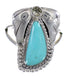 Southwest Sterling Silver Turquoise Ring Size 5-1/4 QX71818