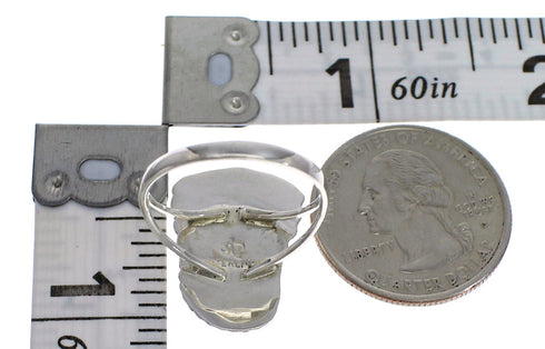 Authentic Sterling Silver Southwest Turquoise Ring Size 6-1/2 QX71839