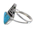 Sterling Silver Southwest Water Wave Turquoise Ring Size 5 QX71854