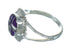 Magenta Turquoise Opal Silver Southwestern Ring Size 6 QX81479