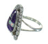 Southwestern Genuine Sterling Silver Opal And Magenta Turquoise Ring Size 6-1/4 QX68338