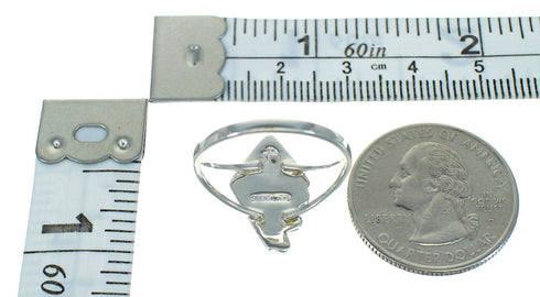 Magenta Turquoise Opal Water Wave Authentic Sterling Silver Southwest Ring Size 6 QX82145