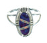 Silver Southwestern Magenta Turquoise Opal Ring Size 4-1/2 QX82157