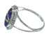 Authentic Sterling Silver Southwestern Magenta Turquoise Opal Ring Size 6-1/2 QX82167