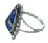 Silver Lapis And Opal Southwestern Flower Ring Size 6-1/2 YX81822