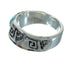 Authentic Sterling Silver Southwest Water Wave Multicolor Inlay Ring Size 5 QX74634