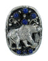 Lapis Silver Southwestern Bear Ring Size 5 YX81526