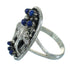 Lapis Sterling Silver Southwest Bear Ring Size 5-1/4 YX81528
