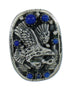 Lapis And Sterling Silver Southwest Eagle Ring Size 7-1/4 YX81577