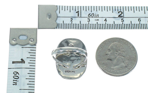 Lapis Genuine Sterling Silver Southwest Eagle Ring Size 7-3/4 YX81580