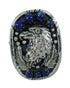 Southwestern Authentic Sterling Silver Lapis Eagle Ring Size 6-1/2 YX81589
