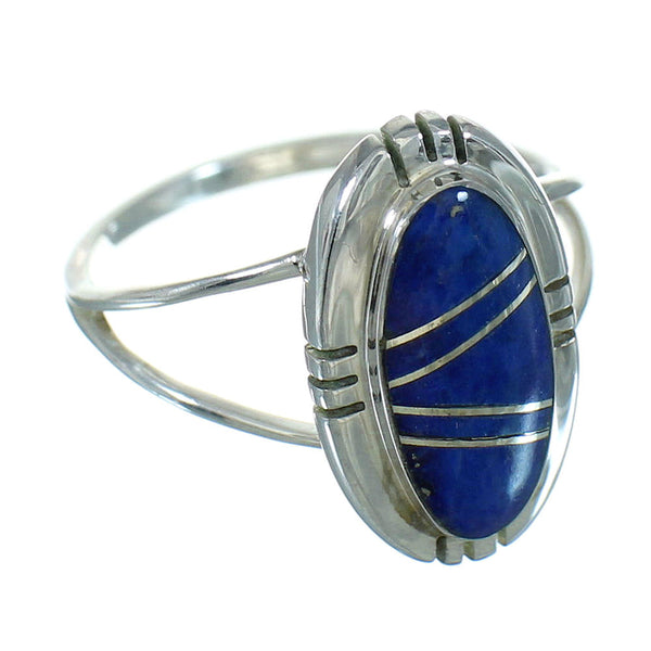 Lapis And Sterling Silver Ring Size 5-3/4 RX82424