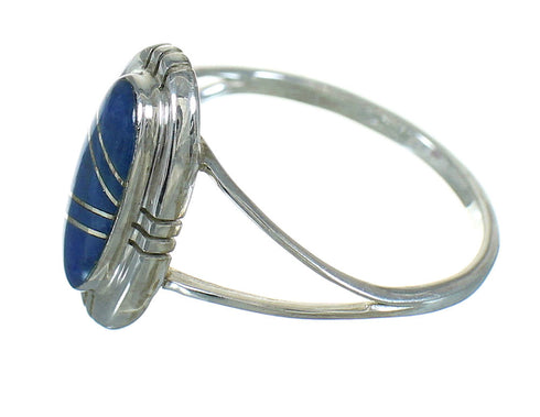 Authentic Sterling Silver Lapis Jewelry Ring Size 6-1/2 RX82457