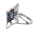 Sterling Silver And Multicolor Inlay Southwest Ring Size 6-1/2 WX79897