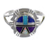 Southwest Multicolor Genuine Sterling Silver Ring Size 7-1/4 WX79964