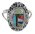 Multicolor Sterling Silver Southwestern Ring Size 7-1/2 YX70972