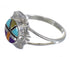 Southwestern Multicolor And Silver Jewelry Ring Size 7-1/2 YX71054