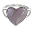 Pink Shell And Sterling Silver Heart Southwest Ring Size 4-3/4 WX67006