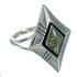 Southwest Turquoise And Opal Inlay Silver Ring Size 7 WX73719