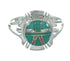 Southwest Opal And Turquoise Inlay Silver Ring Size 5-1/2 WX73731